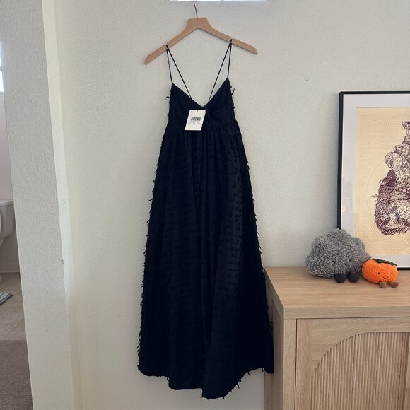 NWT DISSH Paloma Black Babydoll Midi Dress US 4 / UK 8 - Picture 4 of 6